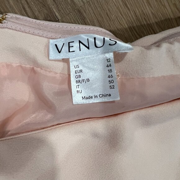 Venus Size 12 Light Pink Dress With Buttons Short Sleeve - Picture 5 of 9